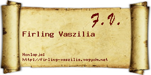 Firling Vaszilia névjegykártya